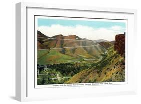 Colorado, View of Golden and the Lariat Trail from Castle Rock-Lantern Press-Framed Art Print