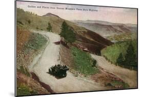 Colorado, View of Golden and the Plains from Denver Mountain Parks Highway-Lantern Press-Mounted Art Print