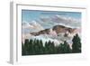 Colorado, View of Pikes Peak among the Clouds-Lantern Press-Framed Art Print