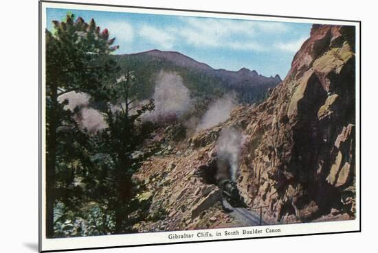 Colorado, View of the Gibraltar Cliffs in the South Boulder Canyon-Lantern Press-Mounted Art Print