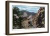 Colorado, View of the Gibraltar Cliffs in the South Boulder Canyon-Lantern Press-Framed Art Print