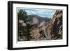 Colorado, View of the Gibraltar Cliffs in the South Boulder Canyon-Lantern Press-Framed Art Print