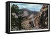 Colorado, View of the Gibraltar Cliffs in the South Boulder Canyon-Lantern Press-Framed Stretched Canvas