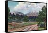 Colorado, View of the Spanish Peaks-Lantern Press-Framed Stretched Canvas