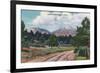 Colorado, View of the Spanish Peaks-Lantern Press-Framed Premium Giclee Print