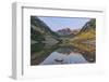 Colorado, White River National Forest, Maroon Bells with Autumn Color at First Light-Rob Tilley-Framed Photographic Print