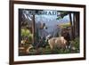 Colorado - Wildlife Utopia-Lantern Press-Framed Premium Giclee Print