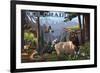 Colorado - Wildlife Utopia-Lantern Press-Framed Art Print