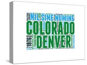 Colorado Word Cloud Map-NaxArt-Stretched Canvas
