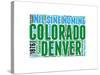 Colorado Word Cloud Map-NaxArt-Stretched Canvas