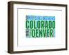 Colorado Word Cloud Map-NaxArt-Framed Art Print