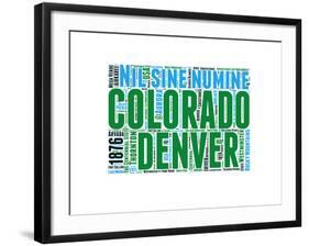 Colorado Word Cloud Map-NaxArt-Framed Art Print