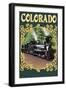 Colordao - Railroad Locomotive-Lantern Press-Framed Art Print