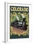 Colordao - Railroad Locomotive-Lantern Press-Framed Art Print