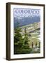 Colordao - Trail Ridge Road-Lantern Press-Framed Art Print