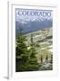 Colordao - Trail Ridge Road-Lantern Press-Framed Art Print