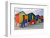 Colored Beach Huts Cape Town-null-Framed Art Print
