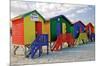 Colored Beach Huts Cape Town-null-Mounted Art Print