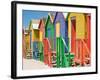 Colored Beach Huts-Joseph Sohm-Framed Photographic Print