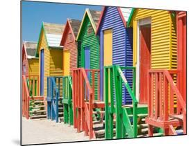 Colored Beach Huts-Joseph Sohm-Mounted Photographic Print