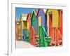 Colored Beach Huts-Joseph Sohm-Framed Photographic Print