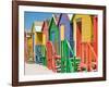 Colored Beach Huts-Joseph Sohm-Framed Photographic Print