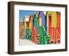 Colored Beach Huts-Joseph Sohm-Framed Photographic Print