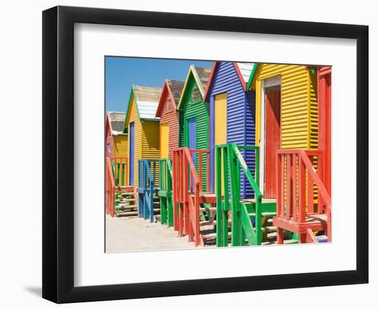 Colored Beach Huts-Joseph Sohm-Framed Photographic Print