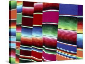 Colored Blankets For Sale, Oaxaca, Mexico-Alexander Nesbitt-Stretched Canvas