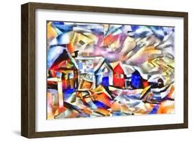 colored buildings,2017-Alex Caminker-Framed Giclee Print