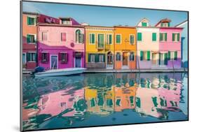 Colored Burano-Stefan Hefele-Mounted Giclee Print