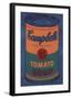 Colored Campbell's Soup Can, 1965 (blue & orange)-Andy Warhol-Framed Art Print