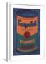 Colored Campbell's Soup Can, 1965 (blue & orange)-Andy Warhol-Framed Art Print