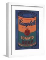 Colored Campbell's Soup Can, 1965 (blue & orange)-Andy Warhol-Framed Giclee Print