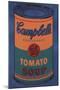 Colored Campbell's Soup Can, 1965 (blue & orange)-Andy Warhol-Mounted Giclee Print