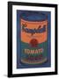 Colored Campbell's Soup Can, 1965 (blue & orange)-Andy Warhol-Framed Giclee Print