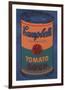 Colored Campbell's Soup Can, 1965 (blue & orange)-Andy Warhol-Framed Giclee Print