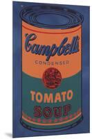 Colored Campbell's Soup Can, 1965 (blue & orange)-Andy Warhol-Mounted Art Print