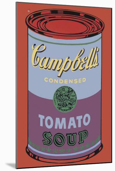 Colored Campbell's Soup Can, 1965 (blue & purple)-Andy Warhol-Mounted Art Print