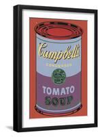 Colored Campbell's Soup Can, 1965 (blue & purple)-Andy Warhol-Framed Art Print