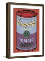 Colored Campbell's Soup Can, 1965 (blue & purple)-Andy Warhol-Framed Art Print