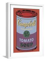 Colored Campbell's Soup Can, 1965 (blue & purple)-Andy Warhol-Framed Art Print