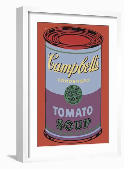 Colored Campbell's Soup Can, 1965 (blue & purple)-Andy Warhol-Framed Art Print