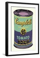 Colored Campbell's Soup Can, 1965 (green & purple)-Andy Warhol-Framed Art Print