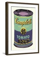 Colored Campbell's Soup Can, 1965 (green & purple)-Andy Warhol-Framed Art Print