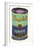 Colored Campbell's Soup Can, 1965 (green & purple)-Andy Warhol-Framed Art Print