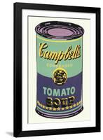 Colored Campbell's Soup Can, 1965 (green & purple)-Andy Warhol-Framed Art Print