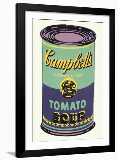 Colored Campbell's Soup Can, 1965 (green & purple)-Andy Warhol-Framed Art Print