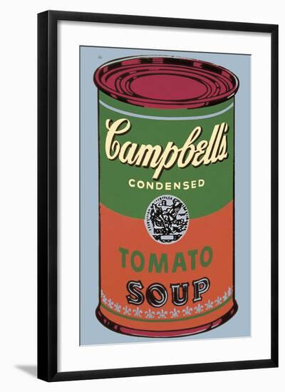 Colored Campbell's Soup Can, 1965 (green & red)-Andy Warhol-Framed Art Print