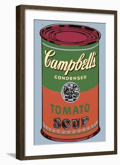 Colored Campbell's Soup Can, 1965 (green & red)-Andy Warhol-Framed Art Print